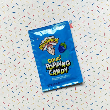 Warheads Popping Candy Sour Blue Raspberry